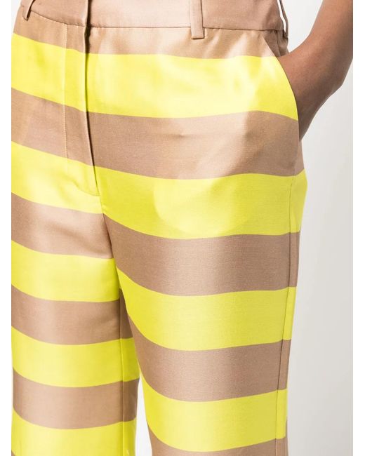 Zimmermann Yellow Wonderland Striped Flared Trousers