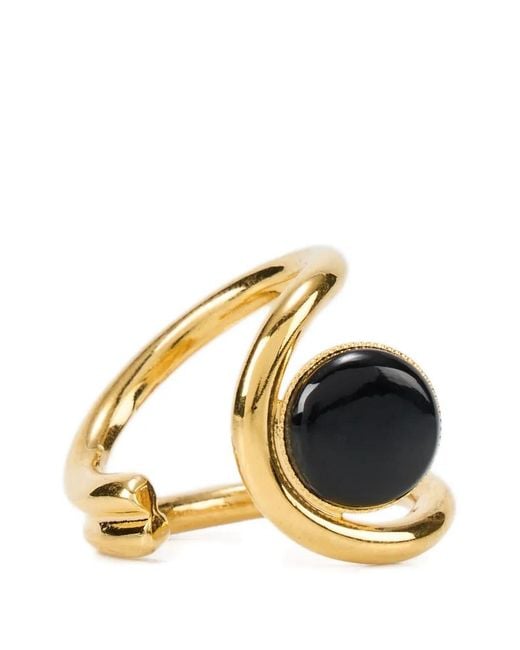 D'Estree Metallic Stone Detail Ring