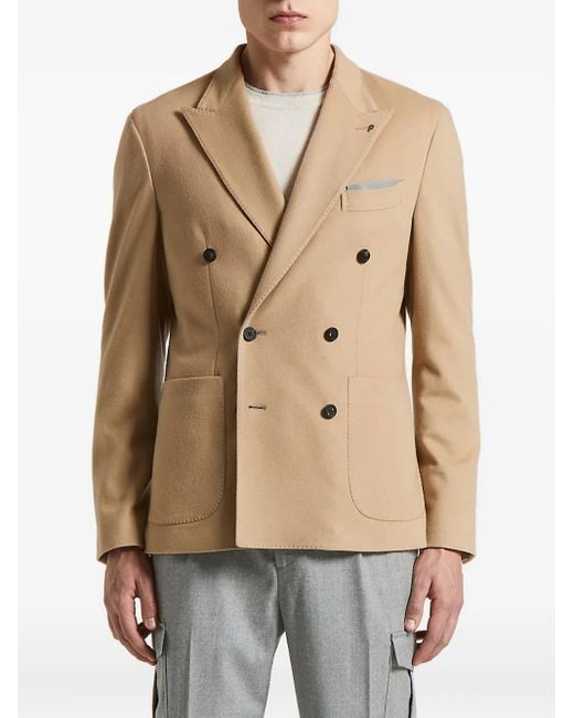 Chaqueta Con Doble Botonadura Peserico de hombre de color Natural