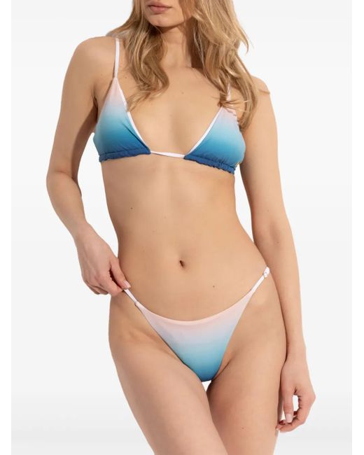 Casablanca Blue Gradient-Print Bikini Set