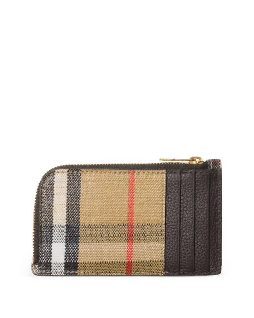 Burberry Multicolor Porte-Cartes Zippé Highlands