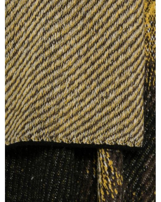 Label Under Construction Black Herringbone-Pattern Scarf for men