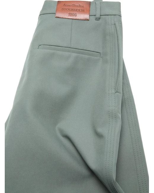 Acne Gray Satin Trousers for men