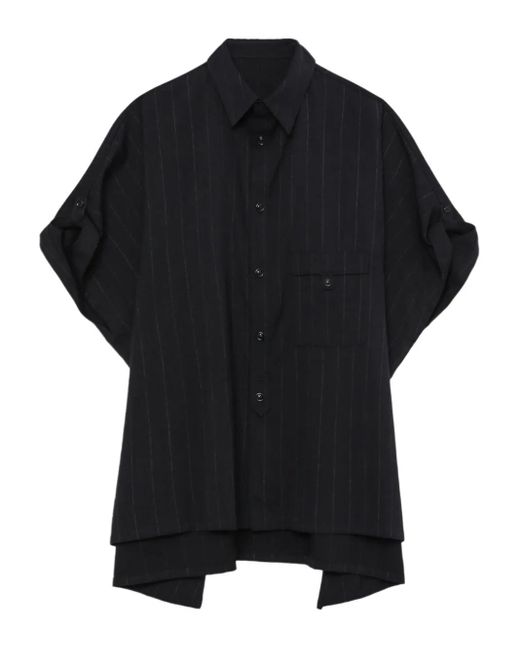 Chemise Rayée À Manches Courtes Y's Yohji Yamamoto en coloris Black