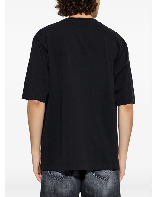 DSquared² Black Chest-Pocket Logo-Detail T-Shirt (Set Of Two) for men