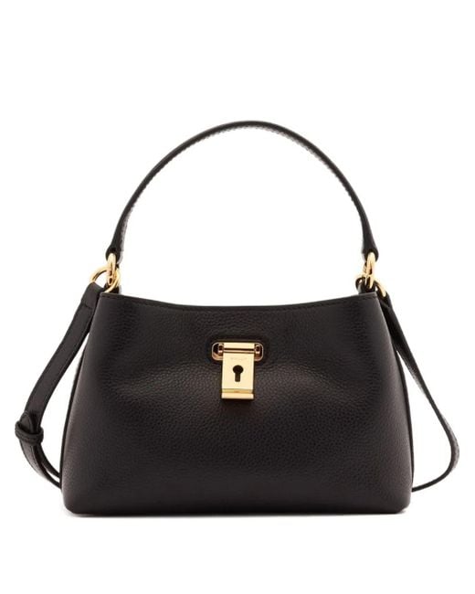Bally Mini Lock Me Grained-leather Tote Bag Black