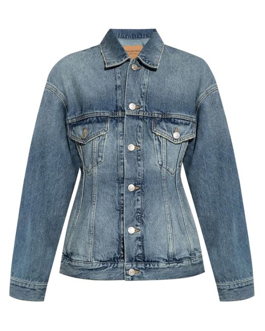 Balenciaga アワーグラス デニムジャケット Blue