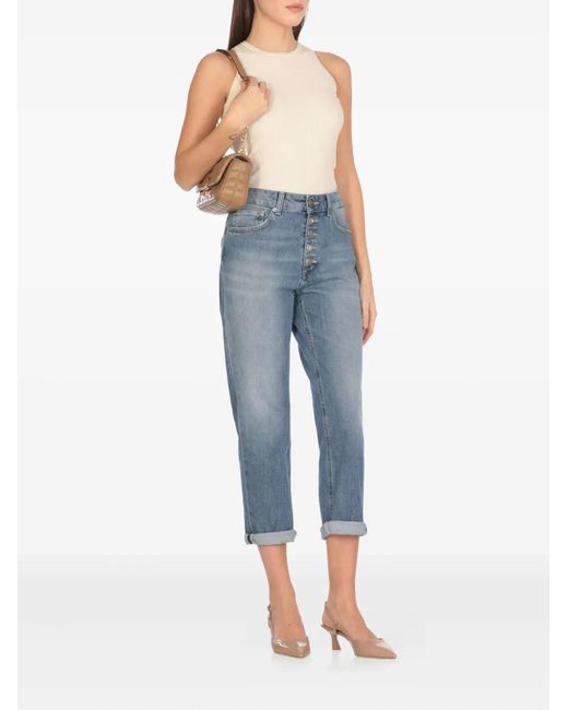 Dondup Blue Logo-Patch Jeans