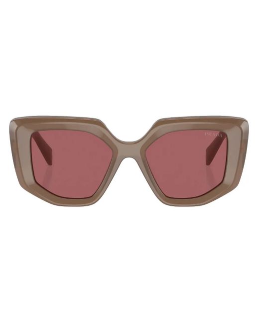 Prada Pink Prada Pr 14Zs Oversize Frame Sunglasses