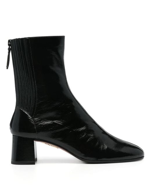 Aquazzura Black 60mm Leather Boots