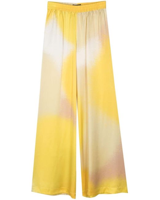 Pantalones anchos de seda Gianluca Capannolo de color Yellow