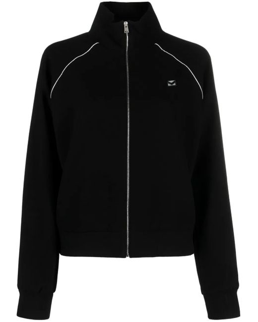 Tory Burch Black Crepe Track Jacket