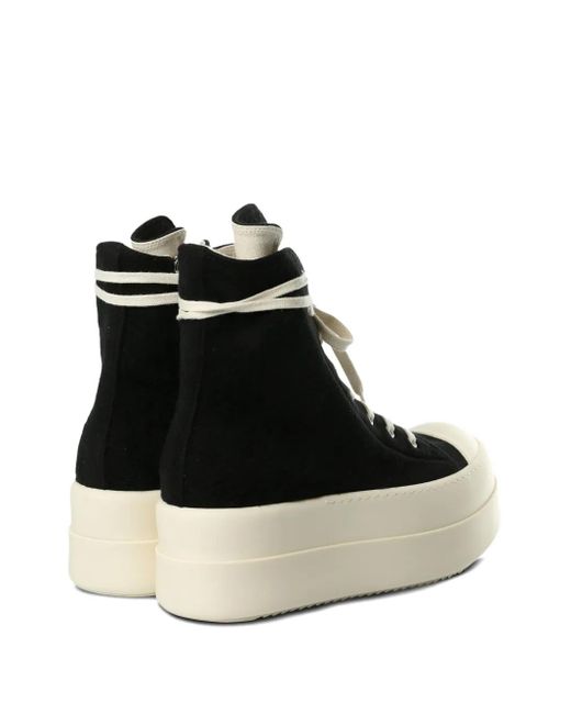 Rick Owens Black Lace-Up Platform Sneakers for men