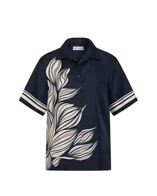 Rebecca Vallance Blue Lalisa Short-Sleeve Shirt