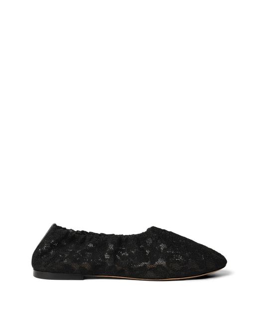 Odissi Black Aicha Lace Ballet Flats
