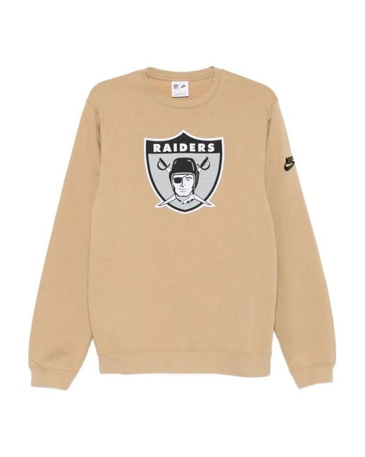 Nike Natural X Nfl Las Vegas Raiders Swing Pass Rewind Club Sweatshirt for men