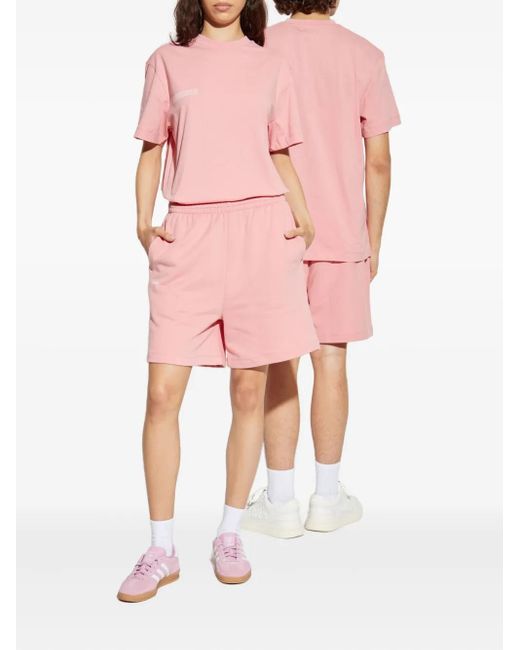 PANGAIA Pink Text-Print T-Shirt