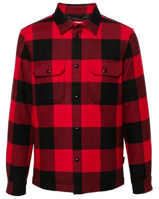 Woolrich Red Buffalo-Checked Jacket for men