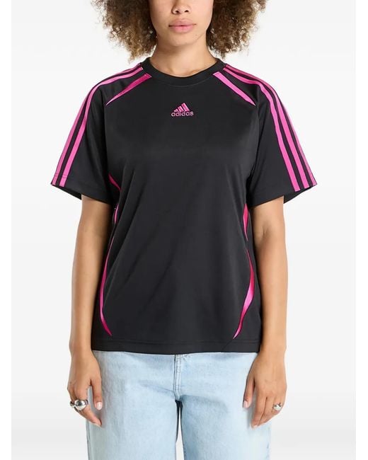 Adidas Adicolor Teamgeist Gestreept T-Shirt in het Black