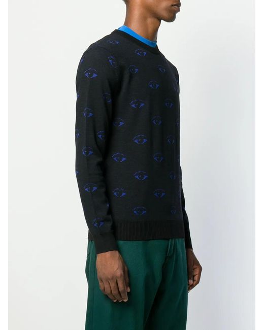 KENZO Blue Eye Pattern Jumper for men