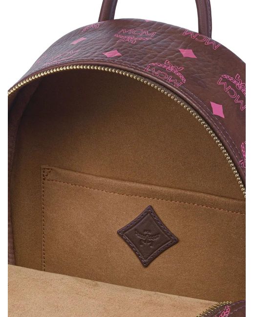 MCM Red Stark Visetos Backpack for men