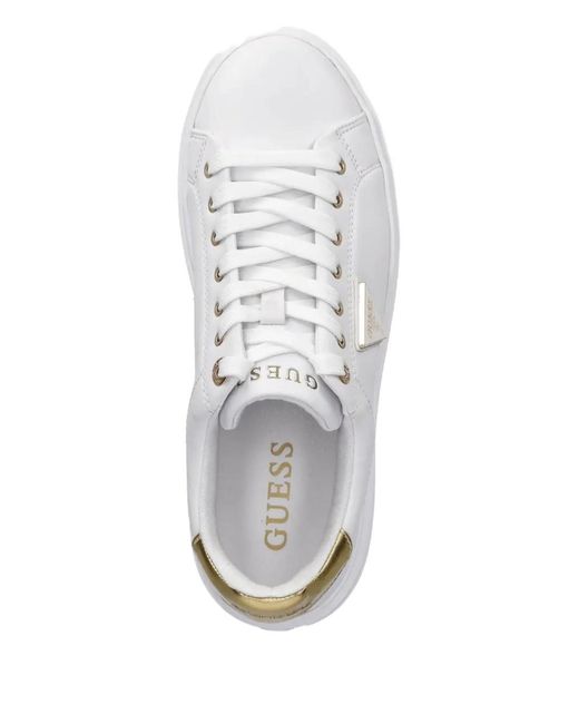 Guess White Denesa Sneakers