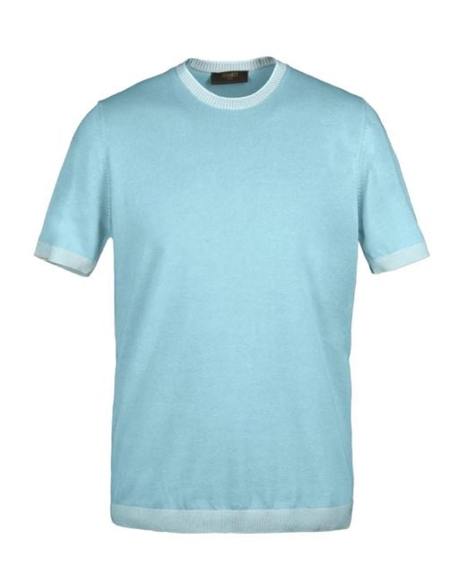 Moorer Blue Jude-Sic Short-Sleeve Sweater for men