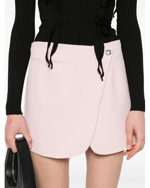 Coperni Pink Mini Skirt With Overlapping Panels