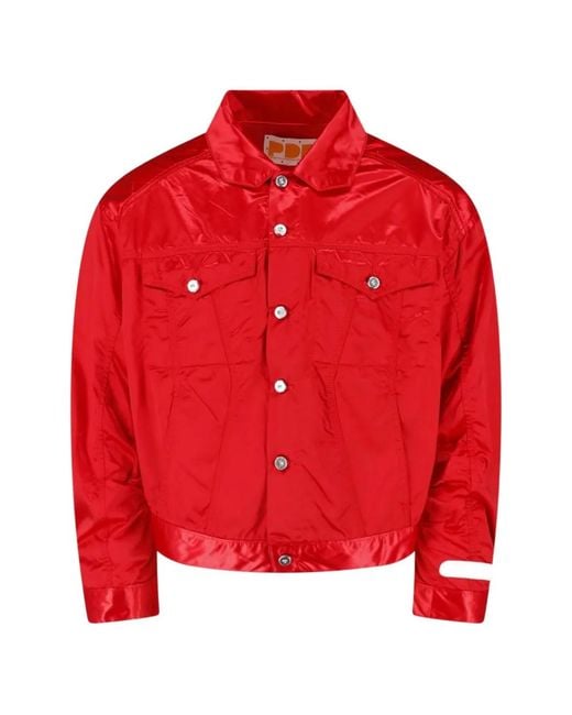 PDF Red Logo-Detail Bomber Jacket for men
