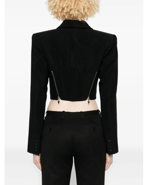 Mugler Black Zip-Up Jacket