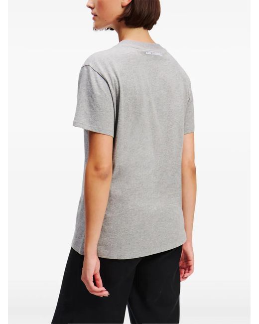 Karl Lagerfeld Gray Mc Choupette T-Shirt