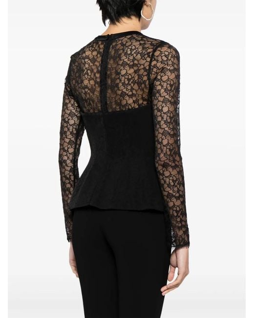 Jonathan Simkhai Peplum Top in het Black