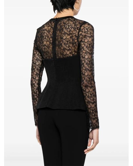 Jonathan Simkhai Peplum Top in het Black