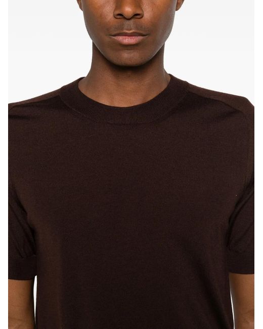 Fumagalli Black Crew-Neck Knitted T-Shirt for men