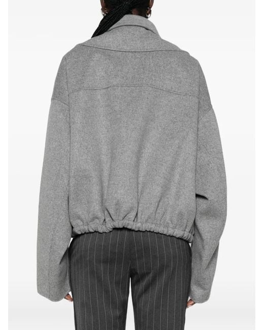 Sportmax Gray Drawstring-Hem Jacket