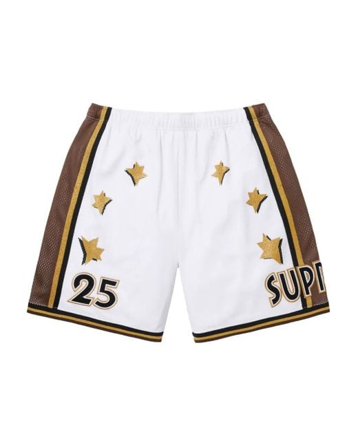 Shorts All Star Basketball di Supreme in White da Uomo