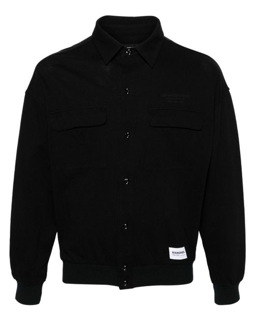 Chemise en piqué à logo brodé Neighborhood pour homme en coloris Black