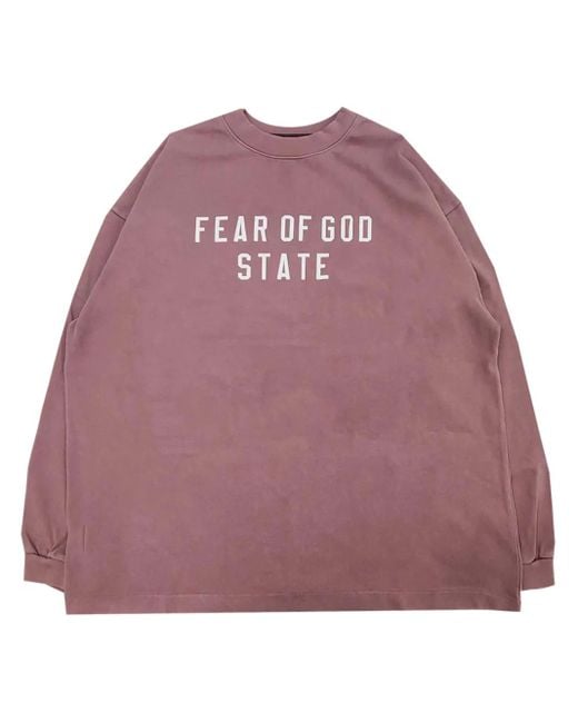 Fear Of God Purple Logo-Print Sweatshirt for men