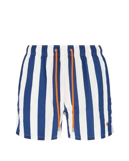 Gallo Blue Striped Swim Shorts for men