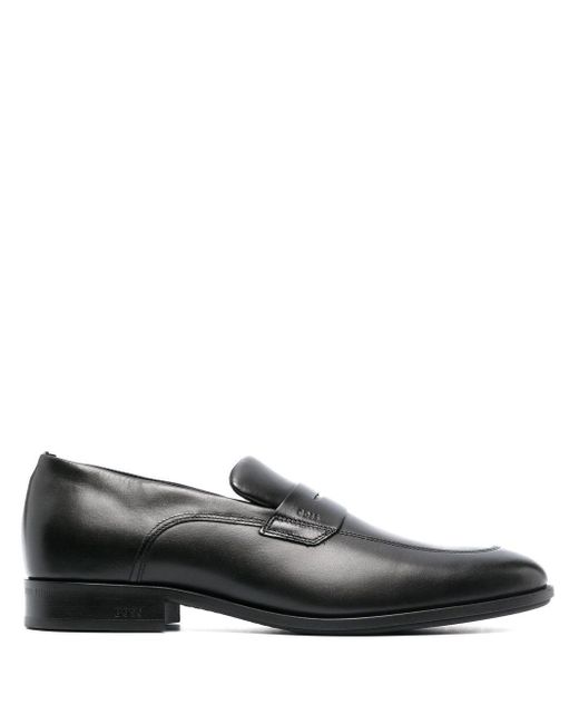 Boss By Hugo Boss Colby Leather Penny Loafers In Black For Men Lyst