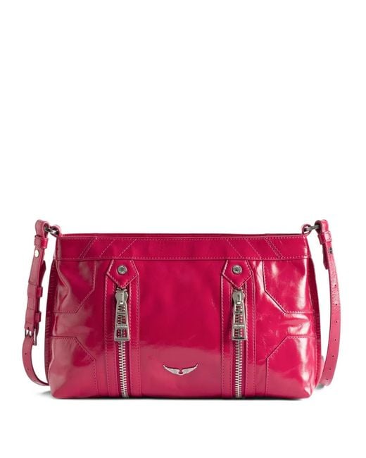 Zadig & Voltaire Purple Sunny Moody Patent Shoulder Bag
