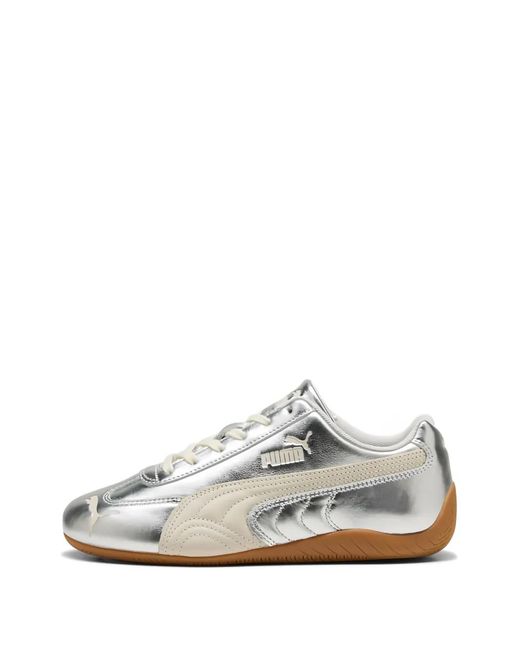 PUMA White Speedcat Leather Sneakers