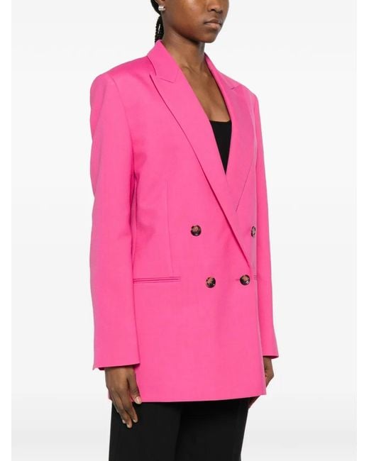 Alberta Ferretti Pink Double-Breasted Jacket