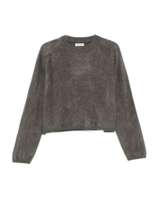 Soft Goat Gray Crew-Neck Cashmere Sweater