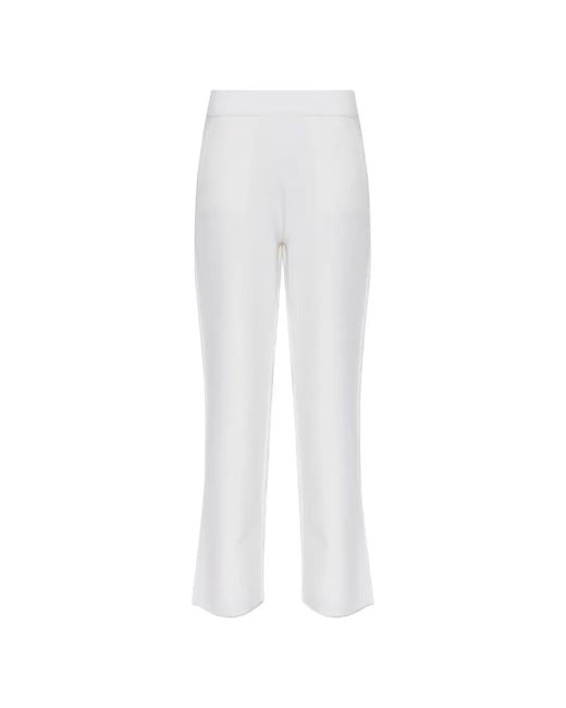 Max Mara White Baldo High-Waisted Trousers