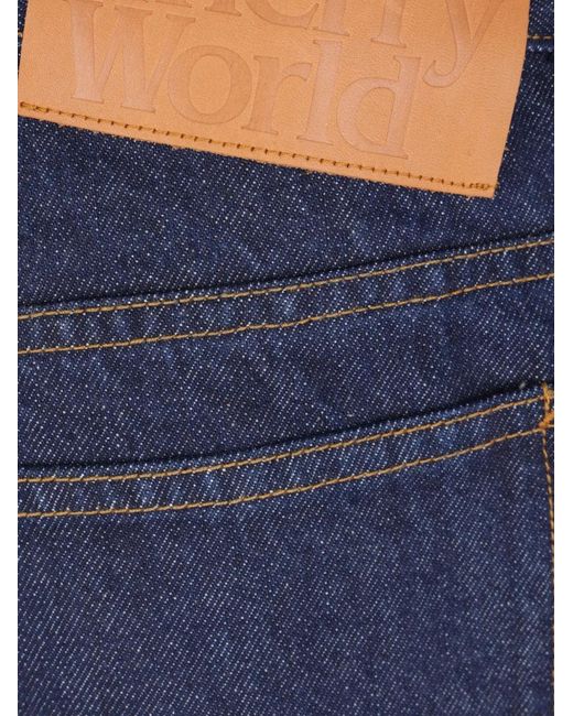 Cherry World Blue Embroidered Jeans for men
