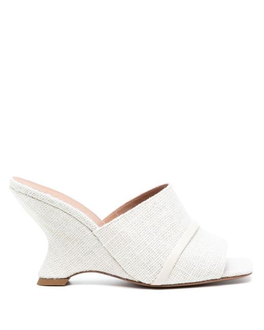 Mules Noemie 85mm di Malone Souliers in White