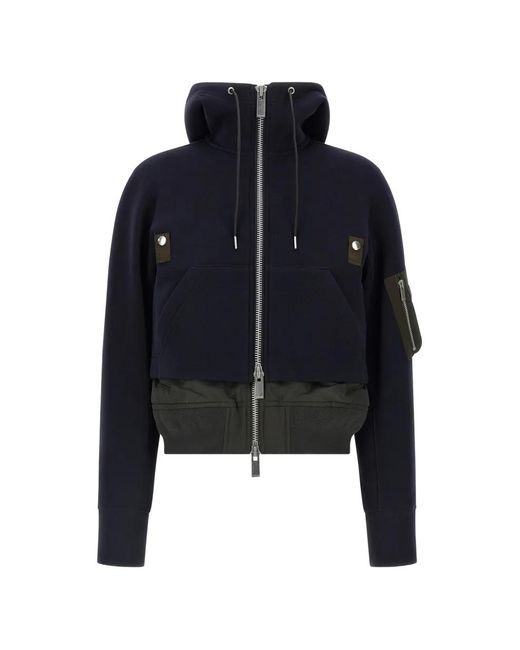 Sacai Blue Sponge Double-Layer Hoodie