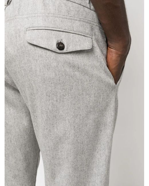 Eleventy Gray Jogger Pant Stretch Cashmere Blend Flannel for men