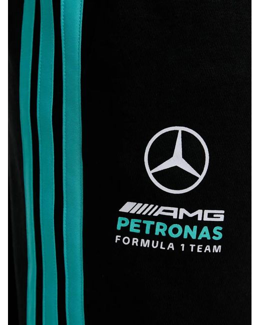 Adidas Black Mercedes-Amg Petronas Side-Stripe Track Pants for men
